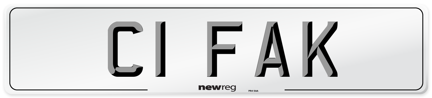C1 FAK Number Plate from New Reg